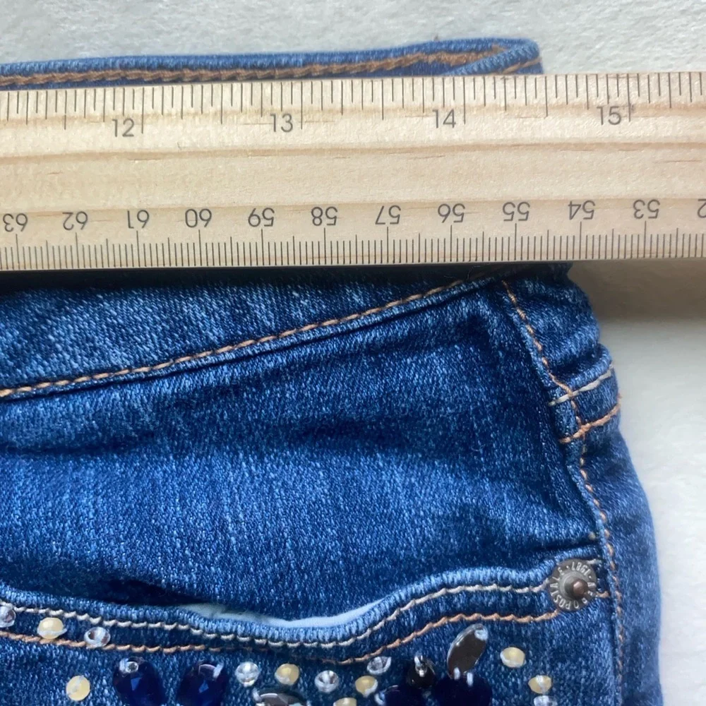 Aeropostale Blue Distressed and Embellished Jean Shorts‎